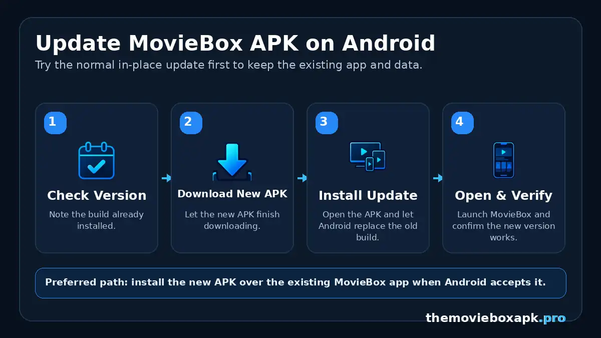 How to Update MovieBox APK on Android 15 MovieBox APK update process on Android